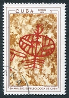 N°1383-1970-CUBA-PEINTURES RUPESTRES-1C