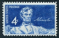 N°0659-1959-ETATS-UNIS-ABRAHAM LINCOLN-4C-BLEU