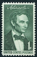 N°0657-1959-ETATS-UNIS-ABRAHAM LINCOLN-1C-VERT FONCE