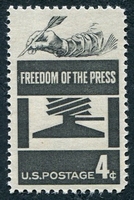 N°0652-1958-ETATS-UNIS-LIBERTE DE LA PRESSE-4C