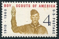 N°0679-1960-ETATS-UNIS-50 ANS DU SCOUTISME-4C