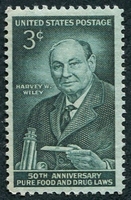 N°0617-1956-ETATS-UNIS-DR H.W.WILEY-3C-VERT FONCE