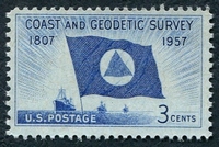 N°0625-1957-ETATS-UNIS-BATEAUS SERVICE HYDROGRAPHIQUE-3C