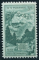 N°0562-1952-ETATS-UNIS-25E ANNIV MEMORIAL MT RUSHMORE-3C