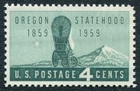 N°0660-1959-ETATS-UNIS-CHARIOT DE COLONS ET MT HOOD-4C