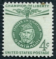 N°0705-1960-ETATS-UNIS-GARIBALDI-HEROS INDEPENDANCE-4C