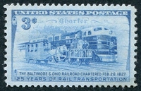 N°0557-1952-ETATS-UNIS-CHEMINS DE FER-3C