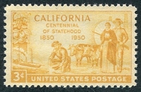 N°0548-1950-ETATS-UNIS-PREMIERS COLONS DE CALIFORNIE-3C