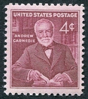 N°0707-1960-ETATS-UNIS-ANDREW CARNEGIE-4C-LILAS BRUN