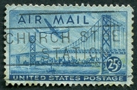 N°0038-1947-ETATS-UNIS-PONT SAN FRANCISCO-OAKLAND-25C-BLEU
