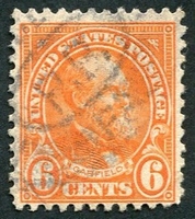 N°0233A-1922-ETATS-UNIS-J.GARFIELD-6C-ROUGE ORANGE