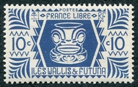 N°134-1944-WALLIS ET FUTUNA-SERIE DE LONDRES-10C-BLEU