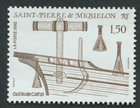 N°561-1992-ST PIERRE MIQUELON-OUTILS ET COQUE BATEAU-1F50