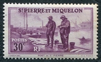 N°175-1938-ST PIERRE MIQUELON-PORT DE ST PIERRE-30C-LILAS