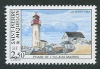 N°565-1992-ST PIERRE MIQUELON-PHARE ILE AUX MARINS-2F50