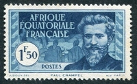 N°054-1937-AFRIQUE EQUAT FR-PAUL CRAMPEL-1F50