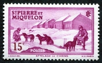 N°172-1938-ST PIERRE MIQUELON-ATTELAGE-15C