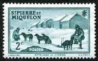 N°167-1938-ST PIERRE MIQUELON-ATTELAGE-2C