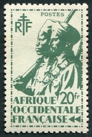 N°022-1945-AFRIQUE OCCID FR-TIRAILLEUR ET CAVALIER-20F 