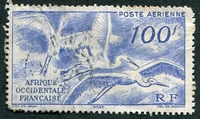 N°013-1947-AFRIQUE OCCID FR-CIGOGNES EN VOL-100F-OUTREMER