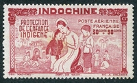 N°22-1942-INDOCHINE-PROTECT ENFANCE INDIFGENE-30C+90C