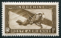 N°01-1933-INDOCHINE-AVION-1C-SEPIA