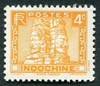 N°158B-1931-INDOCHINE-BAYON D'ANGKOR-4C-ORANGE