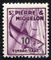 N°33-1938-ST PIERRE MIQUELON-MORUE-10C