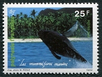 N°450-1994-POLYNESIE-BALEINE-25F