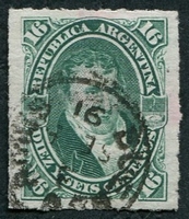 N°0034-1876-ARGENTINE-MANUEL BELGRANO-16C-VERT