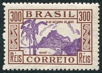 N°0296-1935-BRESIL-MONT GAVES A RIO-300R-MARRON / VIOLET