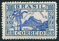 N°0297-1935-BRESIL-MONT GAVES A RIO-300R-BLEUVERT / BLEU
