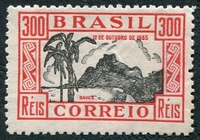N°0298-1935-BRESIL-MONT GAVES A RIO-300R-ROSE / NOIR