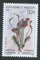 N°611-1995-ST PIERRE MIQUELON-FLEUR-DICRANUM-3F70