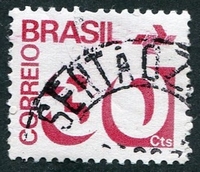 N°1029-1972-BRESIL-30C-CARMIN