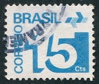 N°1088B-1974-BRESIL-15C-TURQUOISE