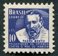 N°0597-1954-BRESIL-PERE BENTO-10C-OUTREMER