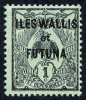 N°001-1920-WALLIS ET FUTUNA-1C-NOIR S VERT