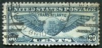 N°0025-1939-ETATS-UNIS-1ER VOL TRANSATL N YORK-MARSEILLE-30C