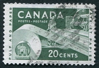 N°0289-1956-CANADA-INDUSTRIE DU PAPIER-20C-VERT