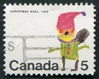 N°0443-1970-CANADA-PERE NOEL SOUS FORME DE LUTIN-5C