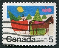 N°0442-1970-CANADA-TRAINEAU TIRE PAR UN CHEVAL-5C