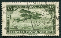 N°005-1922-MAROC FR-AVION SUR CASABLANCA-75C-VERT