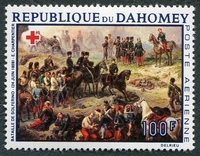 N°0084-1968-DAHOMEY-TABLEAU-BATAILLE DE SOLFERINO-100F