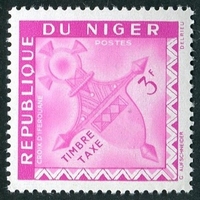 N°25-1962-NIGER REP-CROIX SAHARIENNES-3F-ROSE