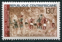 N°0101-1967-CENTRAFRICAINE-PEINTURES RUPESTRES-TOULOU-130F