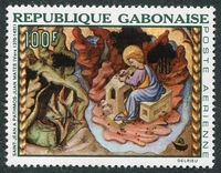 N°0068-1968-GABON REP-TABLEAU-ST PAUL A PATHMOS-100F