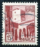 N°310-1951-MAROC FR-PATIO DES OUDAYAS-15F