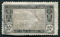 N°047-1913-COTIV FR-LAGUNE EBRIE-20C-NOIR ET GRIS BRUN
