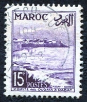 N°312-1951-MAROC FR-POINTE DES OUDAYAS-15F-LILAS